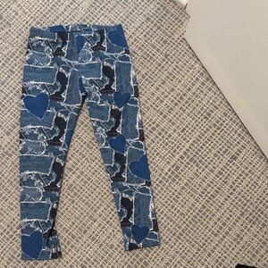 Terez Blue Denim Print Leggings
